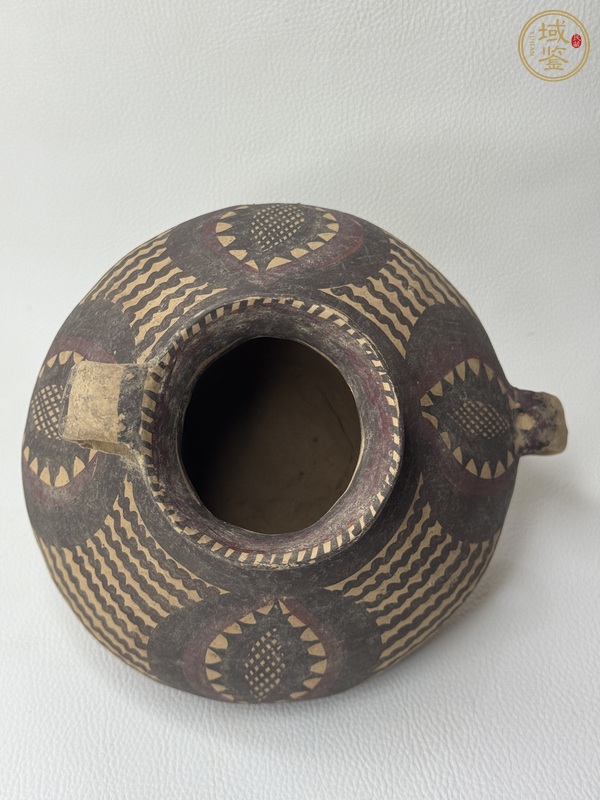 古玩陶瓷馬家窯·馬廠·水波光紋高低耳罐真品鑒賞圖