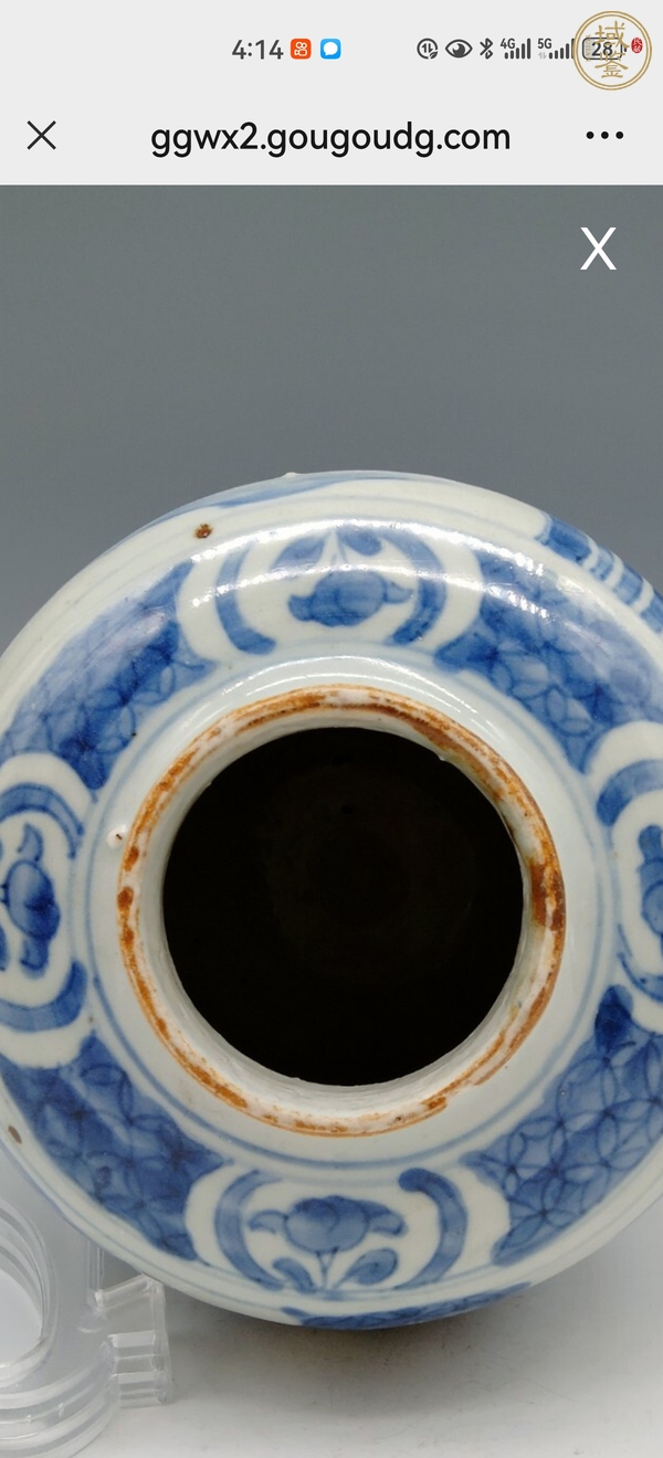 古玩陶瓷五子登科青花罐真品鑒賞圖