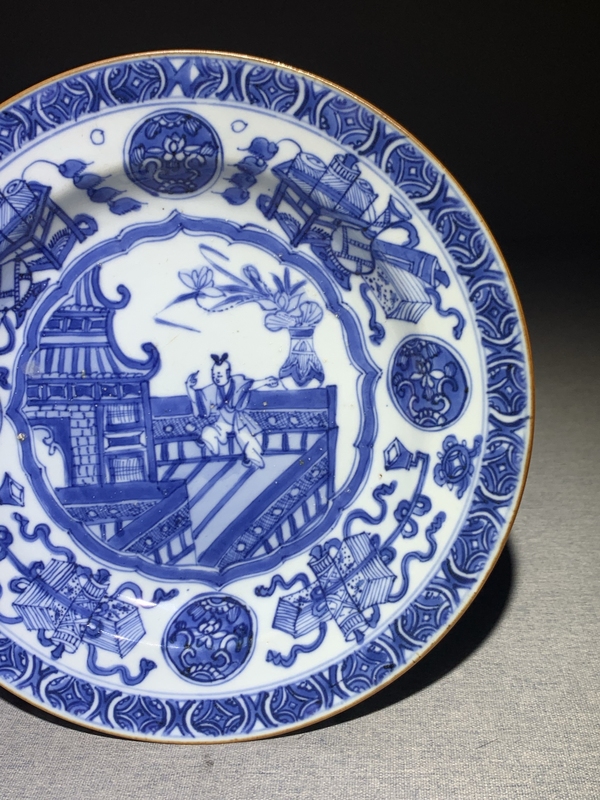 古玩陶瓷康熙青花蟾宮折桂盤拍賣,當(dāng)前價(jià)格4000元