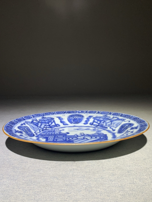 古玩陶瓷康熙青花蟾宮折桂盤拍賣,當(dāng)前價(jià)格4000元