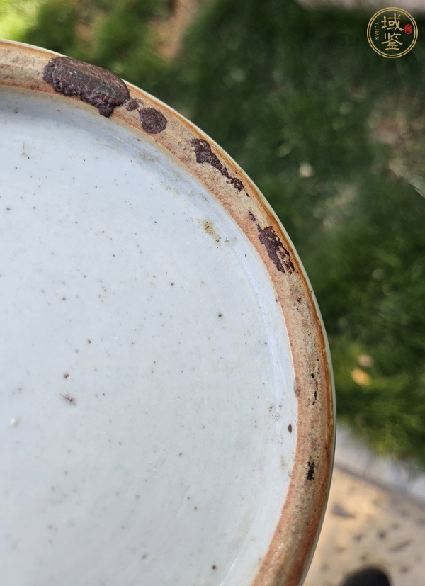 古玩陶瓷豆青釉青花福壽紋罐真品鑒賞圖