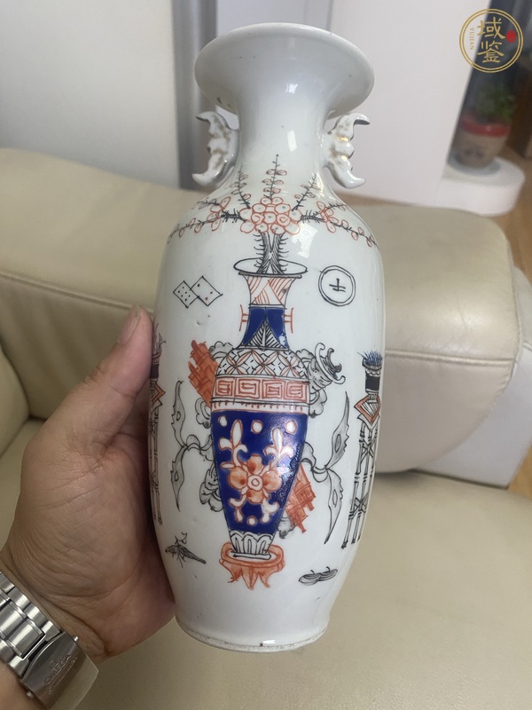 古玩民國粉彩瓶真品鑒賞圖
