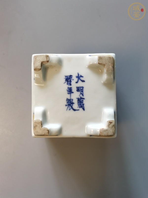 古玩陶瓷民國青花五彩薰爐真品鑒賞圖