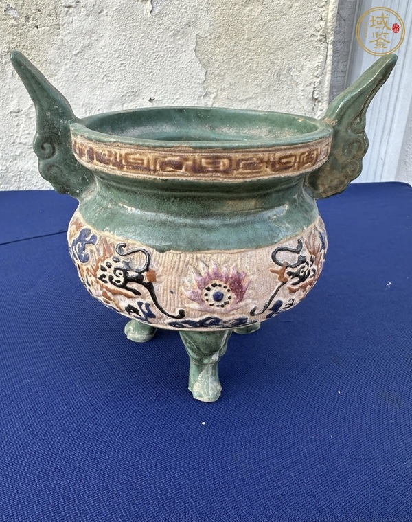 古玩三足香爐真品鑒賞圖