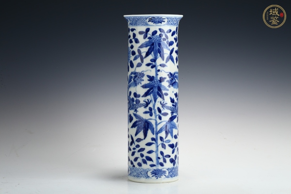古玩清晚·青花龍穿花紋花觚真品鑒賞圖
