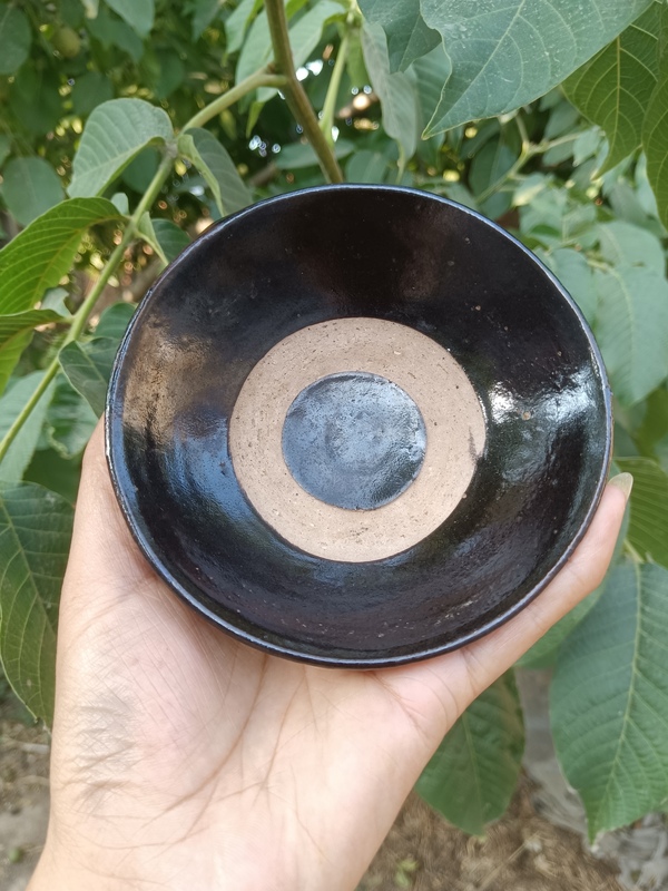 古玩陶瓷元末明初～窯變黑釉茶盞拍賣，當前價格77元