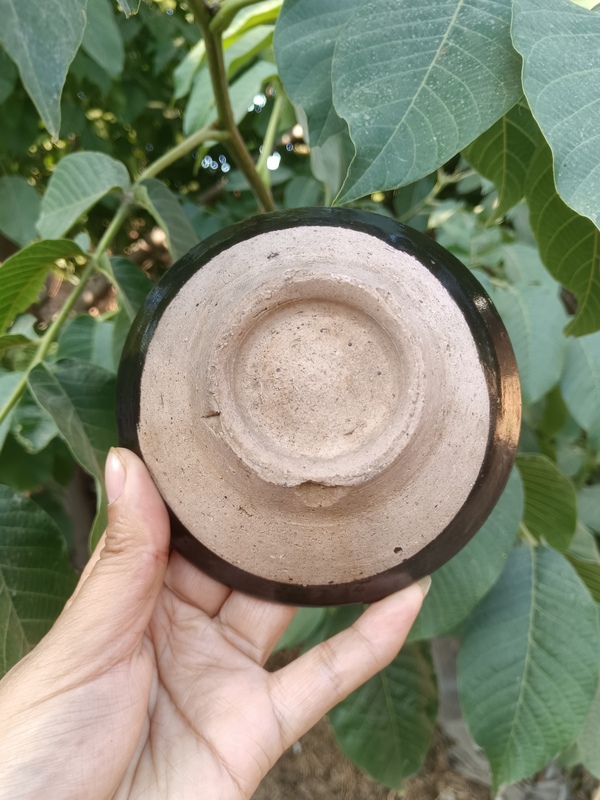 古玩陶瓷元末明初～窯變黑釉茶盞拍賣，當前價格77元