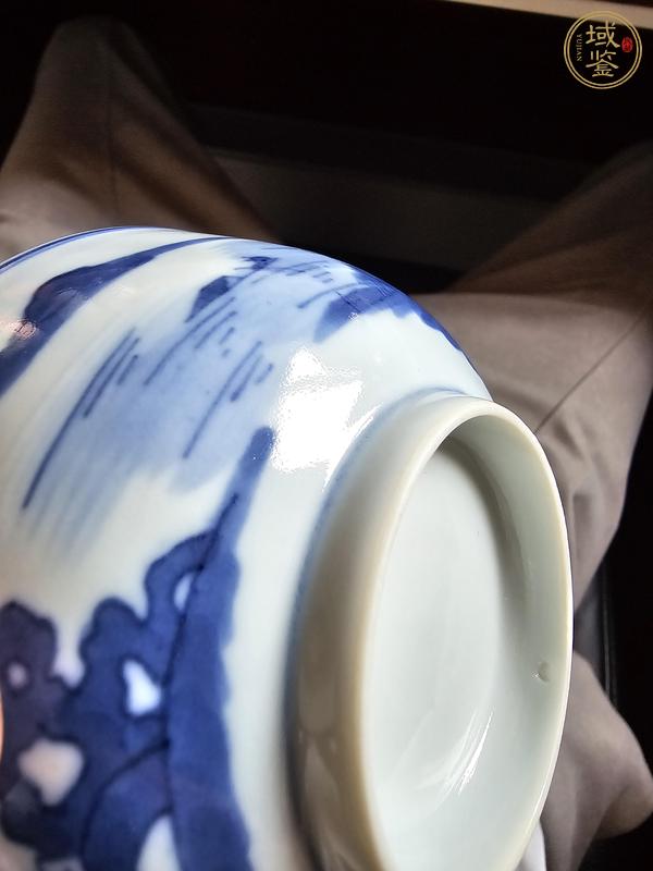 古玩陶瓷山水紋青花碗真品鑒賞圖
