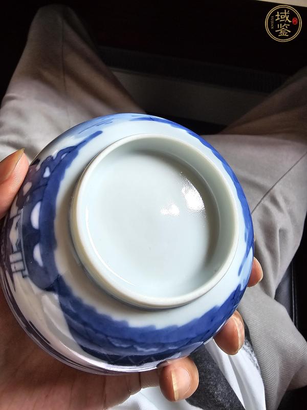 古玩陶瓷山水紋青花碗真品鑒賞圖