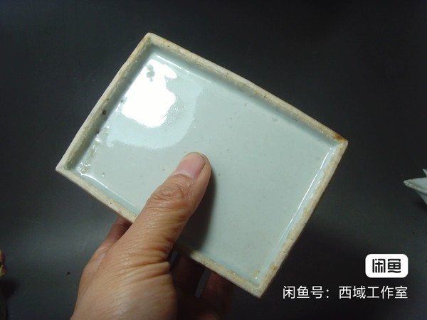 古玩陶瓷清中期青花印泥盒拍賣，當前價格1380元