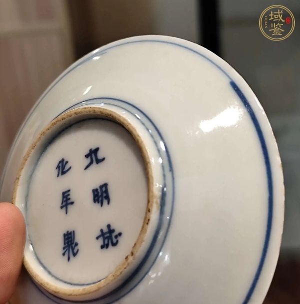 古玩陶瓷十九世紀日本青花鳳紋盤真品鑒賞圖