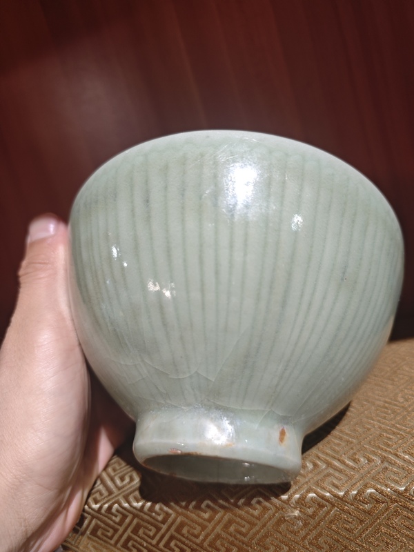 古玩陶瓷龍泉青釉深腹碗拍賣,當前價格7500元