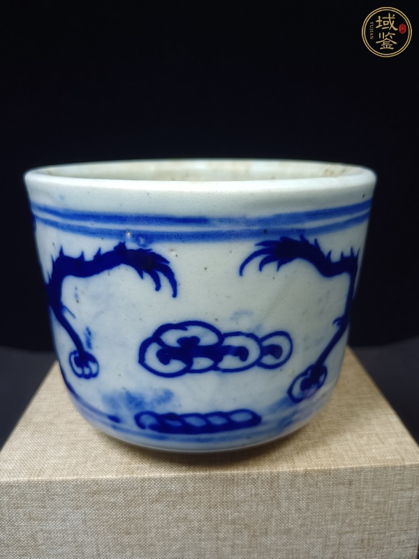 古玩陶瓷龍紋三足筒式香爐真品鑒賞圖