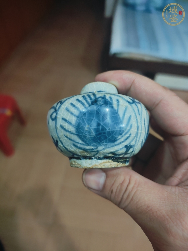 古玩陶瓷青花水盂真品鑒賞圖