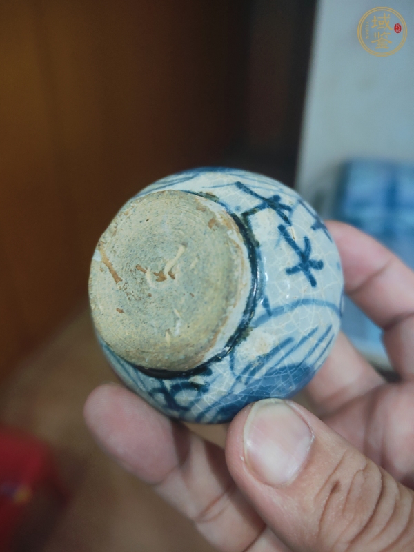 古玩陶瓷青花水盂真品鑒賞圖