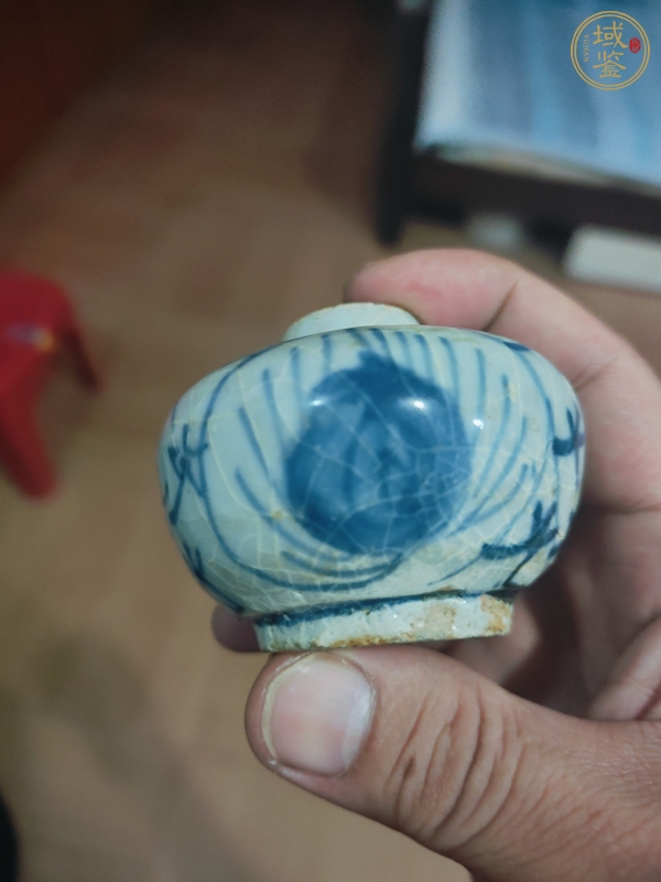 古玩陶瓷青花水盂真品鑒賞圖