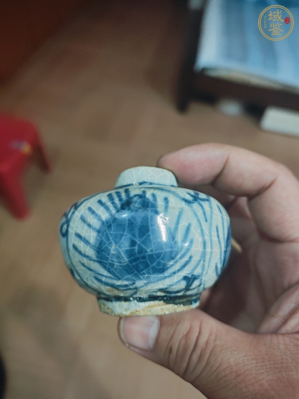 古玩陶瓷青花水盂真品鑒賞圖