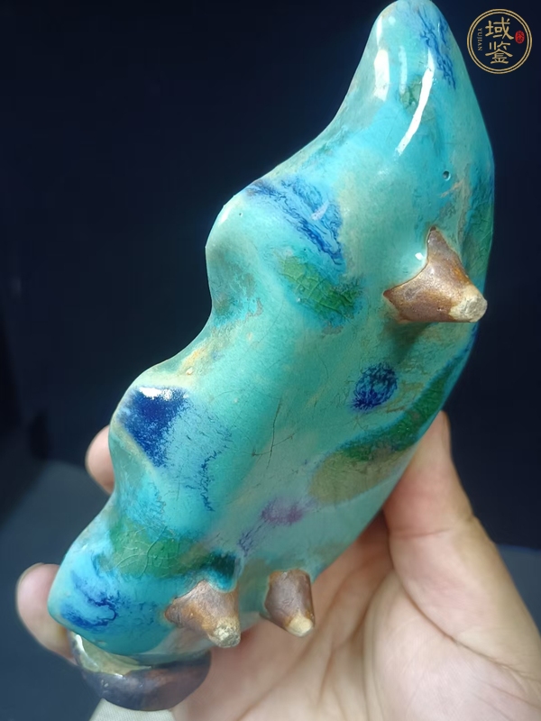 古玩樹葉型三足洗真品鑒賞圖
