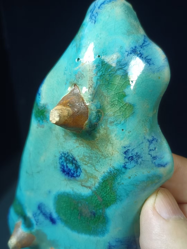 古玩陶瓷（全品）民國時期石灣窯窯變釉樹葉形水洗，文房器路份高尺寸17cm*8.5cm拍賣，當(dāng)前價格880元