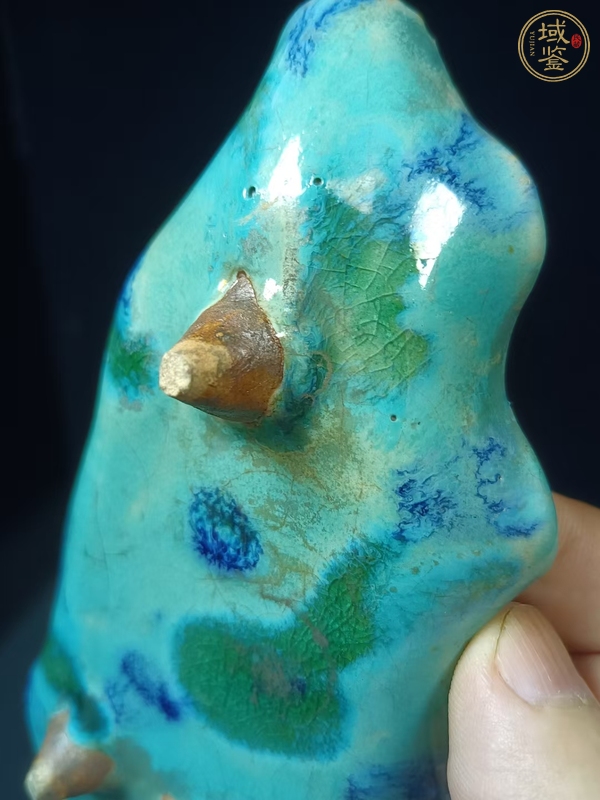 古玩陶瓷樹葉型三足洗真品鑒賞圖