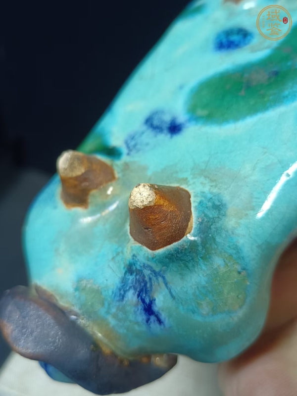 古玩陶瓷樹葉型三足洗真品鑒賞圖