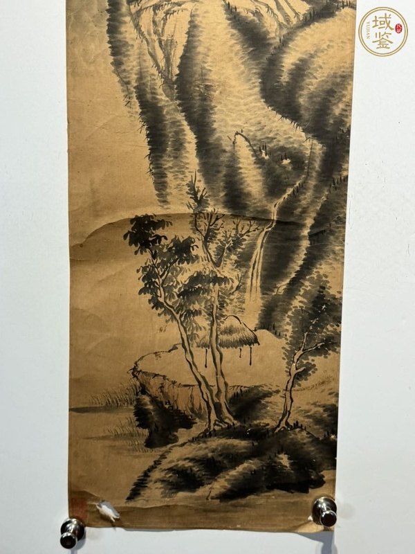 古玩字畫清中晚期《山水》真品鑒賞圖