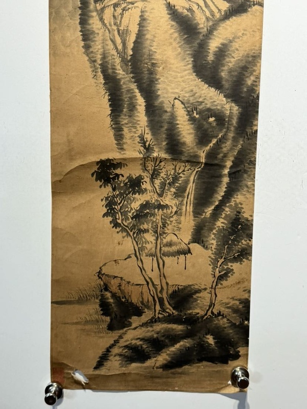 古玩字畫清中晚期《山水》拍賣，當前價格300元