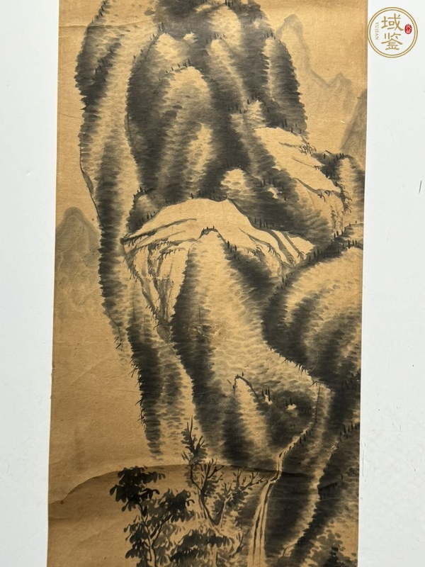 古玩字畫清中晚期《山水》真品鑒賞圖
