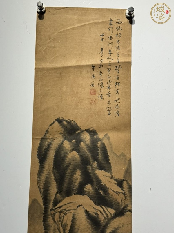 古玩字畫清中晚期《山水》真品鑒賞圖