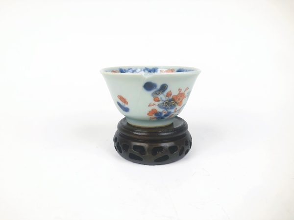 古玩陶瓷清康熙·青花描金加彩花鳥杯拍賣，當前價格66元