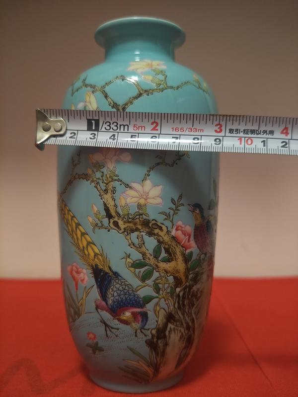 古玩陶瓷松石綠釉粉彩花鳥紋燈籠瓶拍賣,當前價格2680元