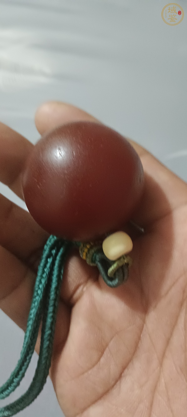 古玩玉器紅瑪瑙珠真品鑒賞圖