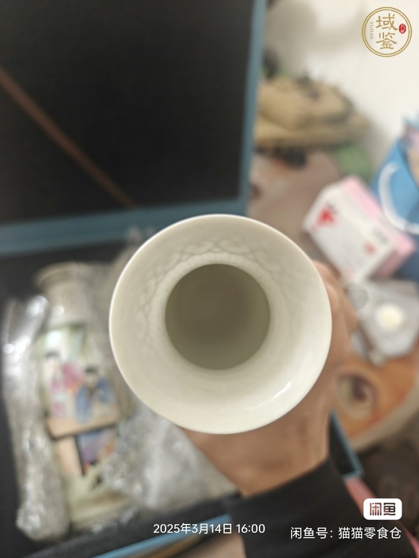 古玩陶瓷粉彩人物故事紋撇口瓶真品鑒賞圖