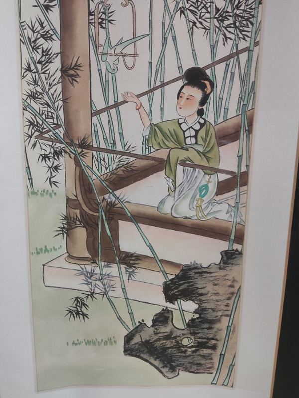 古玩字畫精工裝裱名家曾娟 仕女圖拍賣，當前價格288元