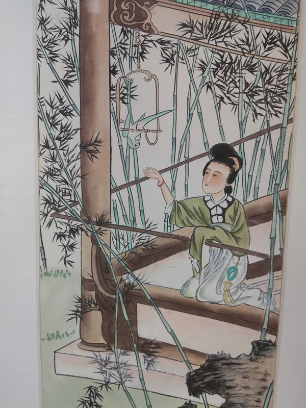 古玩字畫精工裝裱名家曾娟 仕女圖拍賣，當前價格288元