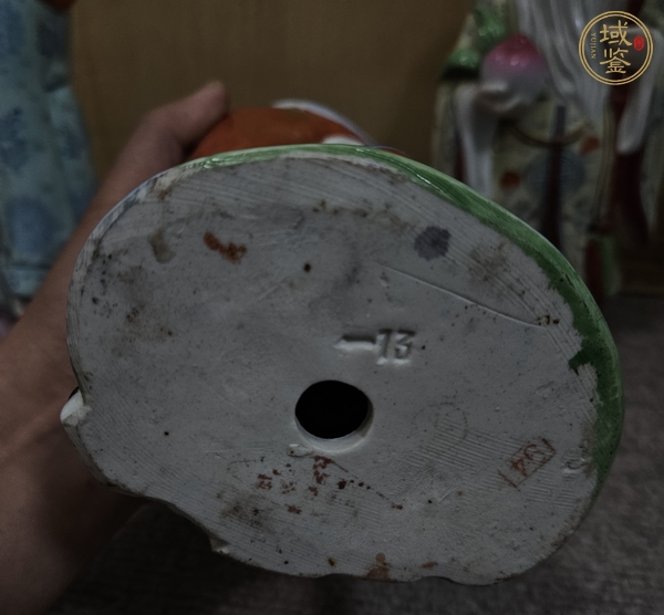 古玩陶瓷粉彩三星造像真品鑒賞圖