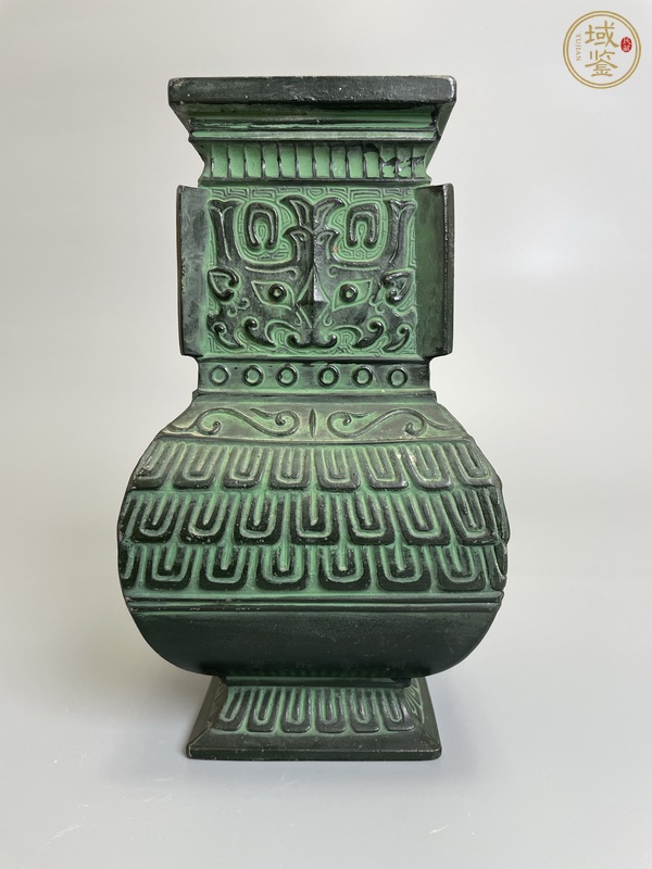 古玩饕餮紋青銅瓶真品鑒賞圖