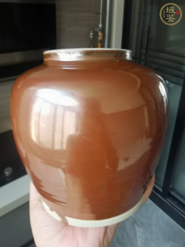 古玩陶瓷紫金釉罐真品鑒賞圖