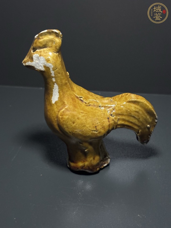 古玩陶瓷唐·黃釉雞真品鑒賞圖