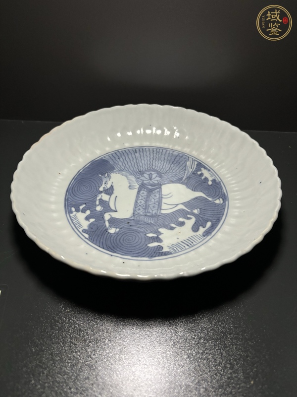 古玩陶瓷明·河圖洛書(shū)花口盤(pán)真品鑒賞圖