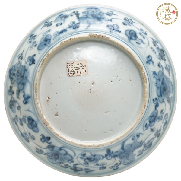 古玩陶瓷青花麒麟紋盤真品鑒賞圖