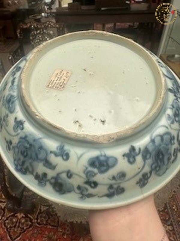 古玩陶瓷青花麒麟紋盤真品鑒賞圖