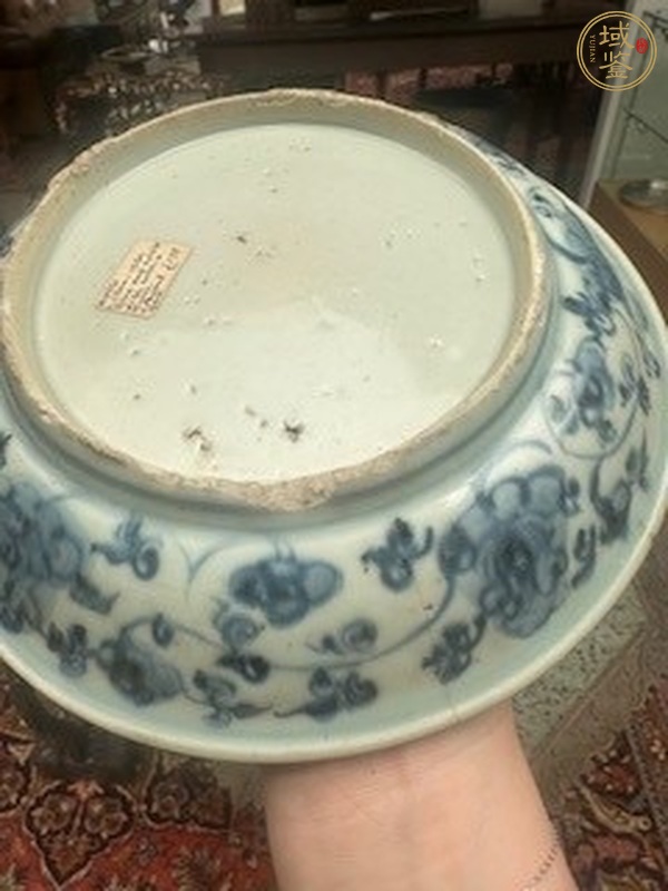 古玩陶瓷青花麒麟紋盤真品鑒賞圖