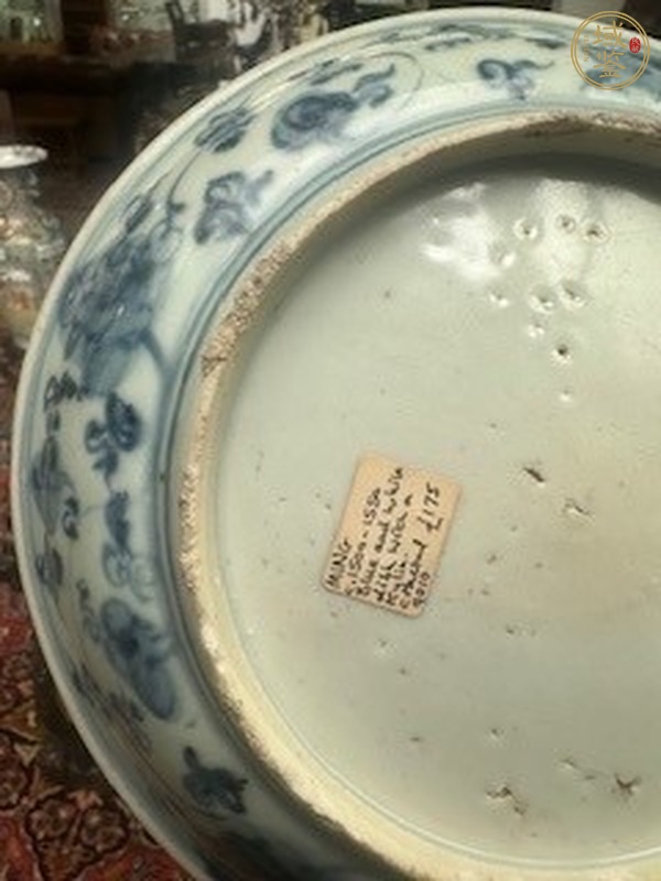 古玩陶瓷青花麒麟紋盤真品鑒賞圖