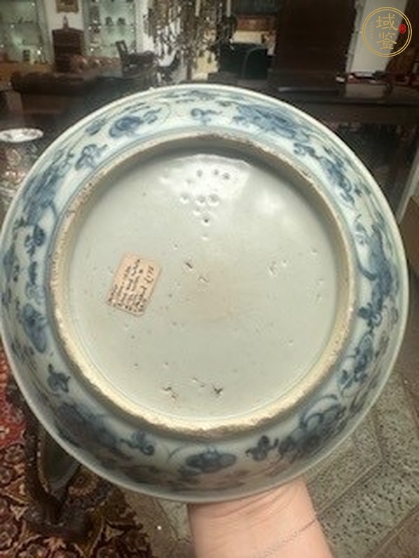 古玩陶瓷青花麒麟紋盤真品鑒賞圖
