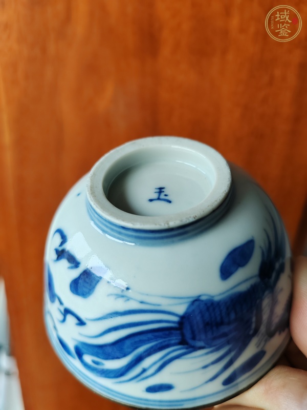 古玩陶瓷青花龍鳳紋茶碗真品鑒賞圖