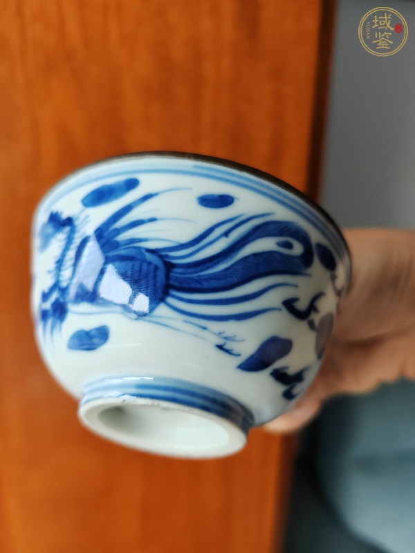 古玩陶瓷青花龍鳳紋茶碗真品鑒賞圖