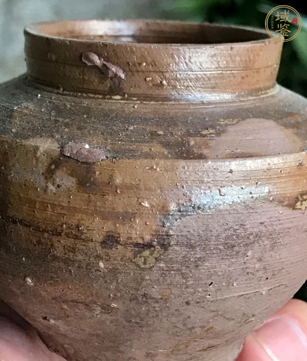 古玩陶瓷洪塘窯褐釉茶入真品鑒賞圖