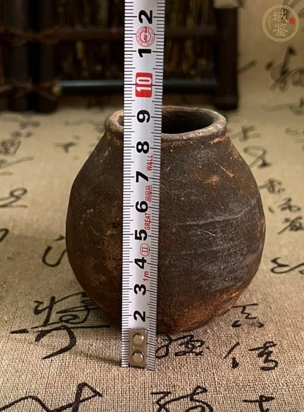 古玩陶瓷洪塘窯褐釉茶入真品鑒賞圖