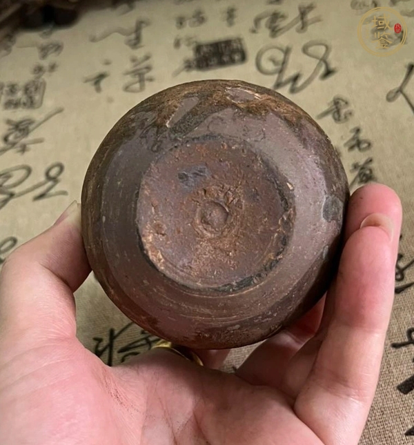 古玩陶瓷洪塘窯褐釉茶入真品鑒賞圖